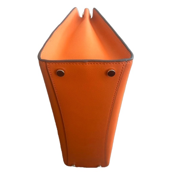 NWOT Kate Spade Medium Satchel & Twilly | Voyage Grain Textured Leather | Orange - Picture 6 of 8